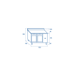 Πάγκος συντήρησης QRG 2200SG - GN 1/1 (ΑΠΟΜΑΚΡΥΣΜΕΝΗΣ ΣΥΝΔΕΣΗΣ REMOTE/ ΜΕ ΓΥΑΛΙΝΗ ΠΟΡΤΑ)